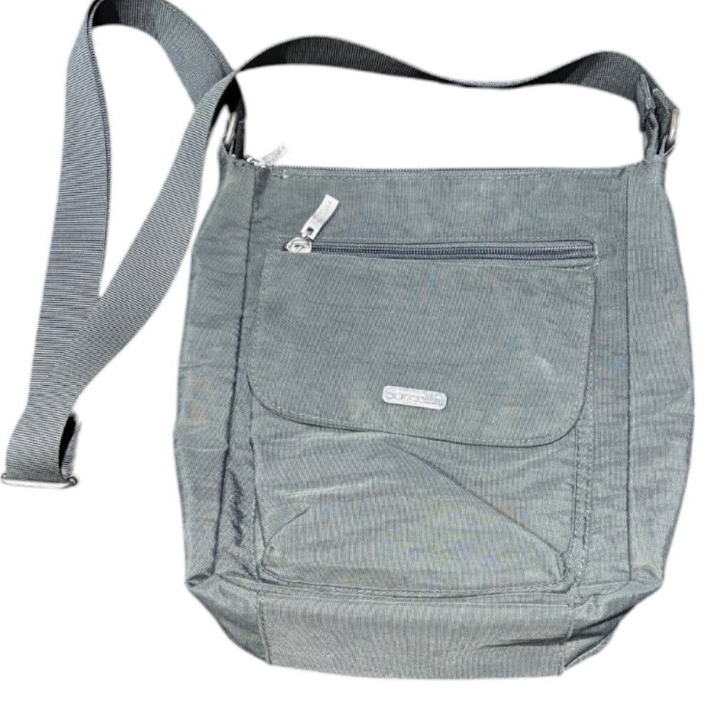 Baggallini Pocket Town Bag Crossbody Bag Pewter/Gray